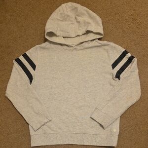 Janie and Jack Heather Gray Hoodie With Black Stripes